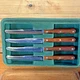 Vintage Case XX Miracle-Edge M254 Steak Knife Set of 4 with Wood Handles
