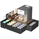 Homeiju Coffee Pod Drawers - K Cup Organizer, Nespresso Pods Holder with Mug Rac