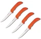 4 PACK Outdoor Edge Wild Game Kitchen Boning Knife 5" 420J2 Steel Full Blade TPR
