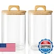 Sweejar 4 qt Large Jars with Bamboo Lids, 1 Gallon Glass Candy Jar with Lid, Sug