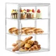 Attelite 3-Layer Pastry Display Case, Large Bread Box for Kitchen Countertop