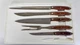 Interpur Japanese Stainless Steel Deluxe Kitchen Knife Set Vtg (see Details)