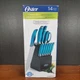 Oster Lindbergh 14 Piece Stainless Steel Cutlery Knife Set w/ Wood Block- Teal