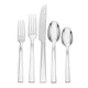 Oneida Aero 5 Piece Fine Flatware Set, Service for 1 18/10 Stainless Steel, Silv
