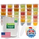 Freshware Food Storage Containers 240 Set 16 Oz Plastic Deli Containers Lids