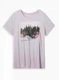 Torrid Peace In Nature Jersey Crew Neck Embroidery Tee Purple 2 2X 18 20 #B92064