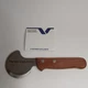 Vernon Exclusive Pizza Knife Sharp Blade Wood Handle Harlan Cabinets Advertising