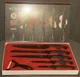 Kunsion 6-Piece Knife Set Marble Coated Non-Stick w/ Peeler New in Box - Black