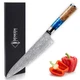 SENKEN Damascus Steel Chef's Knife - Tsunami Collection - 67-Layer Japanese V...