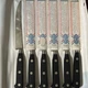 SET OF 6 EKCO G2725 ANCIENNE MAISON 1888 TRUMPET HAND FORGED STEAK KNIVES FRANCE