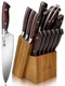 DDF iohEF 16 Piece Japanese Stainless Steel Knife Set With Block