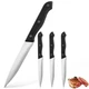 Ninsula Steak Knives Set, Premium Stainless Steel Set of 4, Black