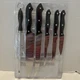NIB 7-PIECE OMAHA STEAKS CUTLERY SET INCLUDES SHARPENER AND CUTTING BOARD 
