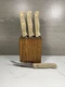 Vintage Chicago Cutlery Steak Knife Set 103S Set of 6 with Oak Block 