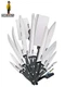 Ronco 20 Piece Full-Tang Handle Professional Kitchen Stainless Steel Knife Set