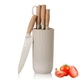 Knife Set, Wiztoynia 6-Piece Khaki Kitchen Knife Set for Home, Anti-Rust Non-...