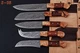 CUSTOM HANDMADE FORGED DAMASCUS STEEL CHEF KNIFE SET KITCHEN KNIFE SET 06