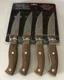 NEW Hen & Rooster 4 Pc Jumbo Steak Knife Set Knives Have 4 1/4" Stainless HRI030