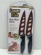 Tekno Copper Knife 2 Pack Stainless Steel Non‑Stick Blades Stays Sharp Forever