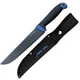 Dark Water Kitchen Knife 8" 5Cr15MoV Steel Fillet Blade Overmold Rubber Handle
