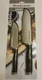 BROOKSTONE Stainless Steel 8" Chef & 5" Santoku Knife Set w/ Sheaths Kitchen NEW
