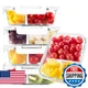 BAYZZ 5 Pack 35 Oz Glass Meal Prep Containers 2 Compartments, Glass Storage Cont
