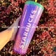 Starbucks Back to School Purple Bubbles Holographic Emoji Icon Tumbler