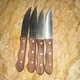 J.A. Henckels International Steak Knife Set 4pc Wooden Handles Serrated Edge