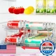 VUSIGN 2-Pack Expandable Can Organizer for Refrigerator, 6.1"-9.38" Wide, Clear