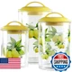Reston Lloyd Fresh Lemons Airtight Food Storage Canisters - Set of 3 BPA-Free