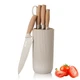 Knife Set, Wiztoynia 6Piece Khaki Kitchen Knife Set for Home, AntiRust Nonsti...