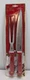 CWC Cook with Color 2 Piece Carving Set Knife & Fork Red Home Holiday Gift New