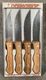 J.A. HENCKELS INTERNATIONAL 4 pc RANCH STEAK KNIFE SET 9 1/2" HARDWOOD HANDLE