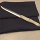 Cutco 1729 JJ 9 in Serrated Stainless Steel Knife, White Plastic Handle