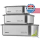 Cookeep 3pcs Stainless Steel Food Storage Containers with Lids 22oz 44oz 77oz Le