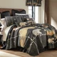 Donna Sharp Moonlit Bear Rustic Country Cabin Lodge Queen 3 PC Quilt Set