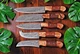 CUSTOM HAND MADE FORGED DAMASCUS STEEL CHEF KNIFE SET KITCHEN KNIVES 06