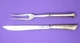 Vintage Carving Knife Fork Set Silverplate Case Blade Miracl-Edge 1847 Rogers
