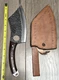 12" Custom Clever Knife w/Sheath & Hand Forged Full Tang Blade, Great Gift!