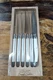 Clermont Coutellerie Laguiole Serrated, 6-Piece Steak Knife Set, Shiny Cream