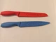 CUISINART C550112 ~2 pc: RED Bread BLUE Slicing Knives 7.5"  ~ Each with Sheath
