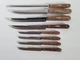 Vintage Case XX Miracl-Edge M 254 Set of 8 Steak Table Carving Knives Used 