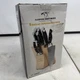 NANFANG BROTHERS 9 Piece Damascus Knife Set With Block, Ergonomic Handle Chef...