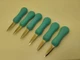 R Murphy USA Set (6) Duxbury Shuckers Oyster Knives 2 1/8" Light Blue Handles