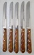 Miracl-edge Steak Table Knives Set of 5 M254 Case XX Wood Handle Serrated Edge