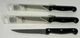 Chicago Cutlery Steak Knives 4.5" Serrated Blades Rivited Black Handles 5J13D