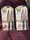 2 SETS OF TEKNO 2 PACK FOREVER SHARP COPPER KNIFE  - NEW IN PACKAGE - 4 KNIVES !