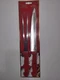 CWC Cook With Color 2 Pc. Carving Set Knife & Fork Holiday Red Handle NIP