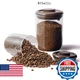 Rylzvita Clear Glass Coffee Canisters 2-Pack 22OZ (11OZ Each) with One-Way Valve