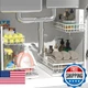 Uninol Under Sink Organizer Adjustable Height Pull-Out Kitchen Storage 2 Pack Wh